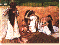 Edgar Degas - Donne che si pettinano (1876)